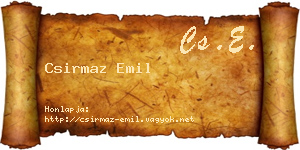 Csirmaz Emil névjegykártya